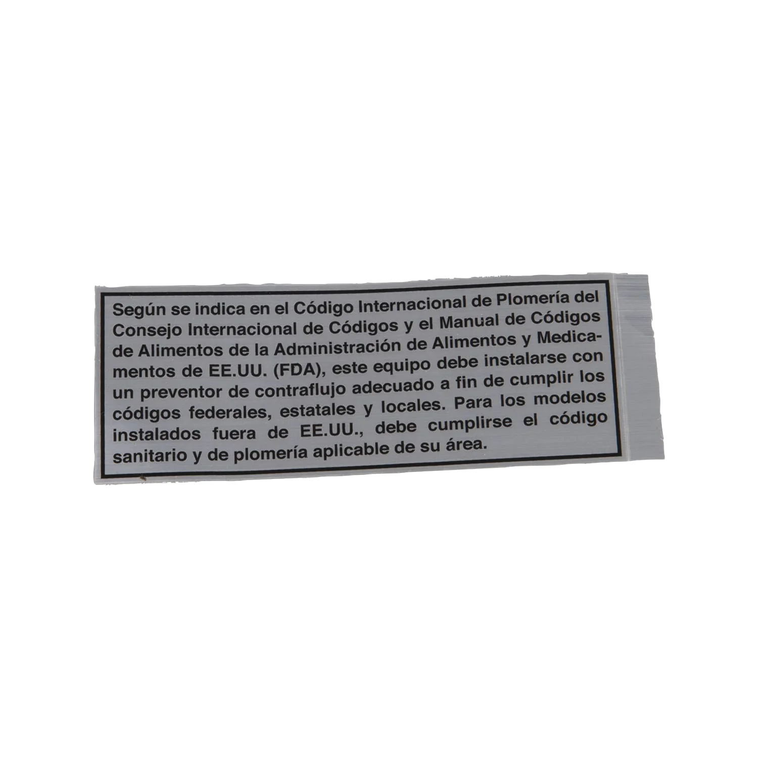 Bunn 00656.8001 Decalcomply Plumbing Spanish