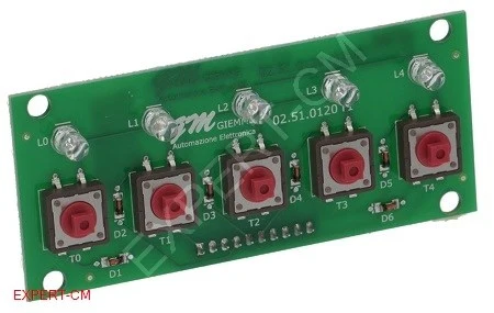 Astoria 18371131 5 Key Push Button Printed Circuit | Fits Pratic Avant Xtra